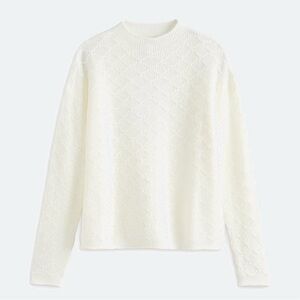 Lety & Me off white cable mock neck sweater.  Off white. Sz Medium